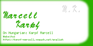 marcell karpf business card